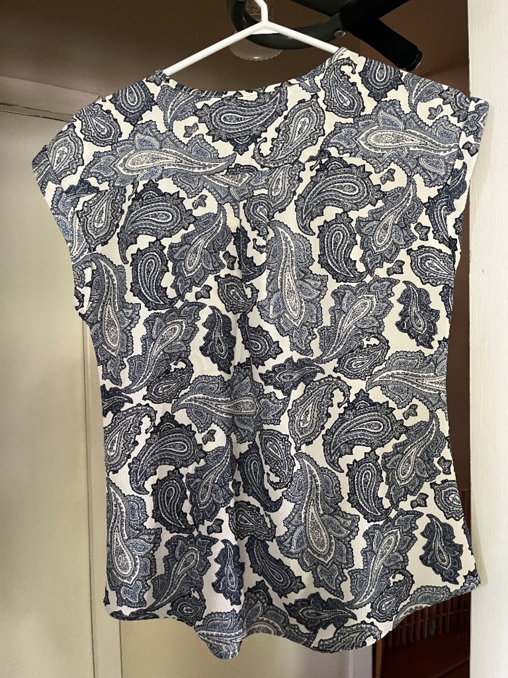 Y2K Y2ak Alfred Sung Paisley Print Zip-Front Blouse Top - XS
